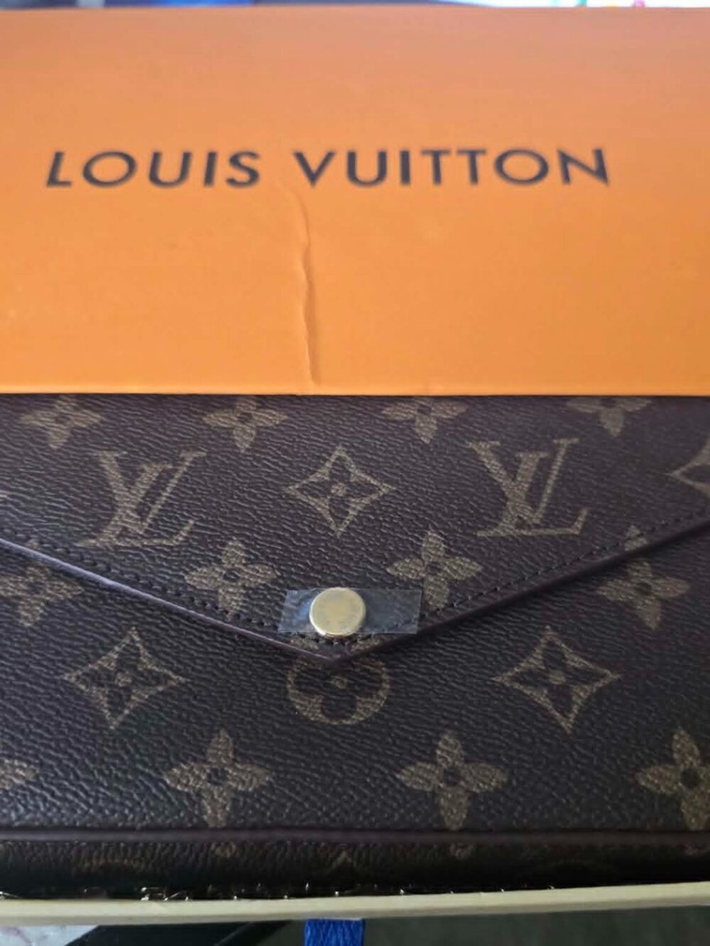Louis Vuitton Monogram Canvas Envelope Crossbody with Gold Chain M61276
